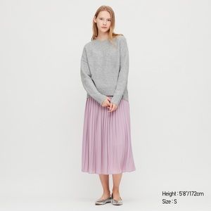 UNIQLO Light Souffle Yarn Relaxed Sweater XS Grey